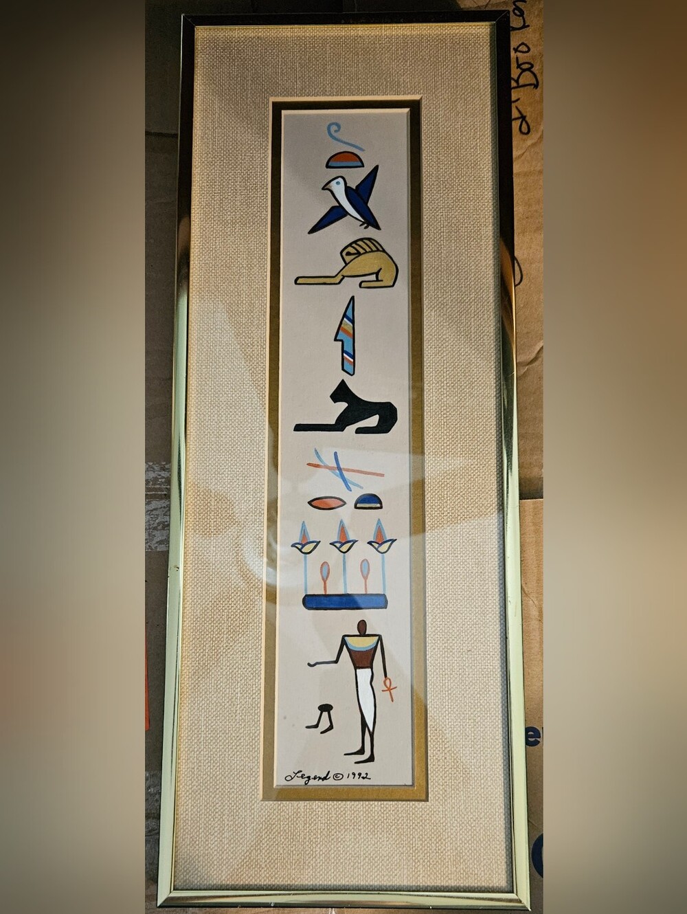 Molly Legend Hand-Painted Egyptian Hieroglyph - 1992